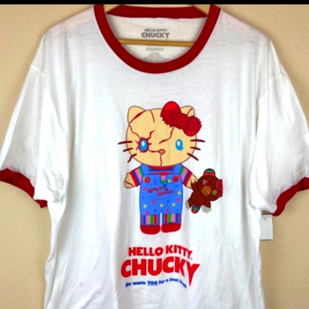 New Hello Kitty Chucky Adult T-Shirt in XL NwT